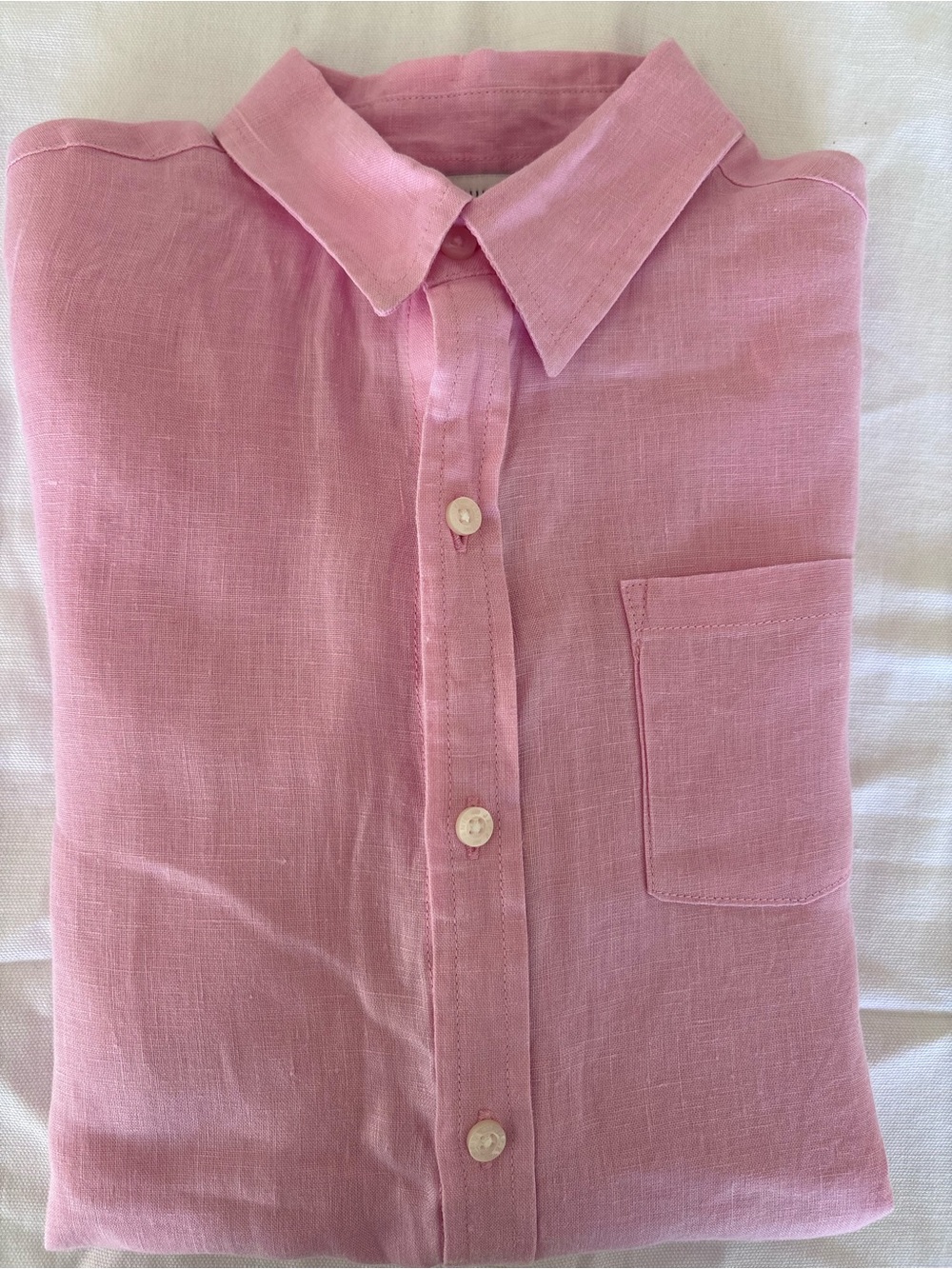 Janie and Jack Pink Linen Button-Down Shirt